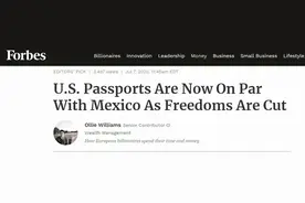 被欧盟禁止入境后，CNN：美国护照效力与墨西哥一样弱图片