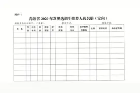 青海省2020年常规选调生选调公告图片