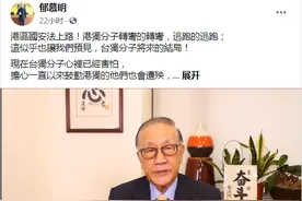 郁慕明谈香港国安法生效：“港独”或转弯或逃跑，让我们预见“台独”的结局图片