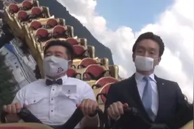 为防飞沫传播，日本游乐园呼吁游客坐过山车“在心里尖叫”图片