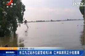 九江：长江九江站水位超警戒线3米 江洲镇居民正分批撒离视频封面