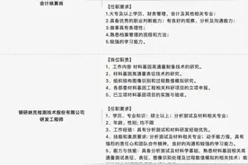 【校招+实习】中国钢研9个校招岗、3个实习岗正在招聘中！图片
