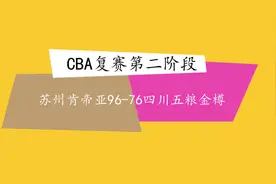 视频 | CBA复赛第二阶段：苏州肯帝亚胜四川五粮金樽视频封面
