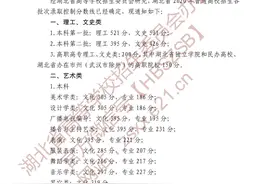 湖北省高考分数线公布！本科第一批：理工521分，文史531分图片