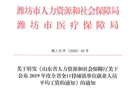 潍坊市2020年度社保个人缴费基数公布图片