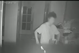 乐清一小偷入室行窃，主人在手机“直播”全过程，这一幕，视频太搞笑图片