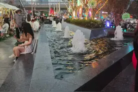 调查：郑州部分小区和广场景观水系：有的虽有警示标志，却没提醒是否带电图片