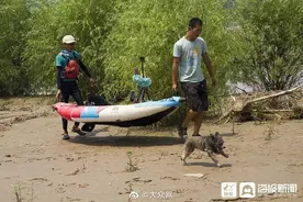 一人一狗一船，90后小伙从银川沿黄河漂流到济南图片