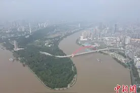 从两江交汇南岸嘴看“一级战备”下的武汉防汛图片