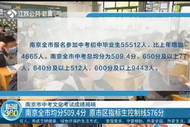 南京中考成绩揭晓！全市均分509.4分，原市区指标生控制线576分视频封面