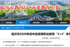 临沂市初中后高职“3+4”本科段录取分数线出炉图片