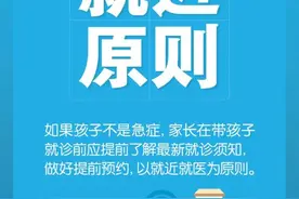 疫情期间儿童就诊指南，请收好图片