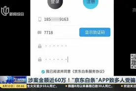 涉案金额近60万！“京东白条”APP致多人受骗！视频封面