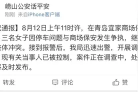 青岛宜家商场一保安与三名女子发生冲突，警方通报：案件正在调查中图片