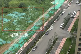 济南一小区旁建高压线塔 业主希望线路入地 施工方：尽快优化方案图片