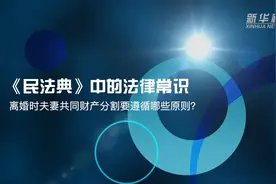 《民法典》中的法律常识：离婚时夫妻共同财产分割要遵循哪些原则？视频封面