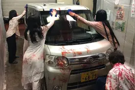 日本一家公司推出“鬼屋汽车影院”开业当天便人气爆棚图片