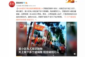 4岁熊孩子高空抛玻璃瓶险砸人 民警赶到家中 家长：他爸正在打他图片