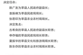 山东两地最新人事任免，新任多名局长、一名副县长图片