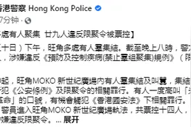 旺角29人违反“限聚令”被控告，港警警告：有人喊“港独”口号可能触犯香港国安法图片