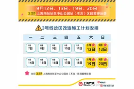 本周末及下周末，上海地铁3号线这一段将暂停运营图片
