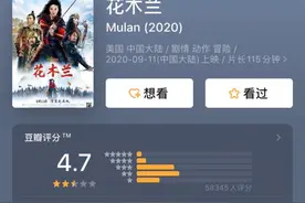 还未公映就遭口碑滑铁卢，4.7分的《花木兰》怎么了图片