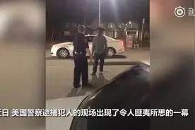 混乱！美警抓人被按着打 黑人路见不平暴揍嫌犯 却被警察一把推开图片