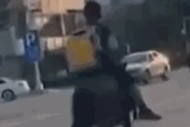 爸爸骑马送孩子上学 “拉风”却很危险！视频封面
