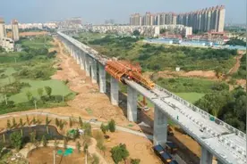 郑州地铁6号线高架段合拢，一期西段2021年底开通图片