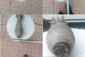 衡水一小区施工工地发现一枚不明炮弹，警方：弹体内炸药完整，已将该炮弹转移图片