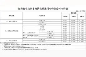 海南优化调整电动汽车峰谷分时电价政策 这个时段充电最便宜图片