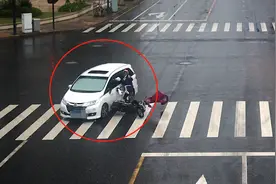 杭州街头电动车与轿车“单挑”！监控拍下惊险一幕图片