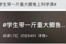 带了条大鲫鱼去上课，这个男娃冲上热搜！网友评论笑岔气图片