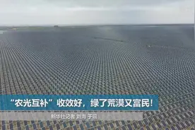 “农光互补”收效好，绿了荒漠又富民！视频封面