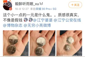@警察蜀黍：这个小一点的一元是假钱吗？图片