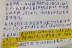 “跪求叔叔阿姨们帮帮我！”10岁独居男孩写信求助 官方回应图片
