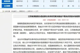 好消息！国家能源局官网发文：及时开展光伏补贴下发工作图片