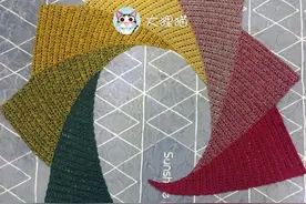 秋季女士彩色小风车钩针披肩（有编织图解）图片