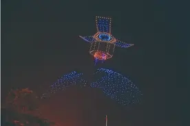 千架无人机“飞炫”长春夜空图片