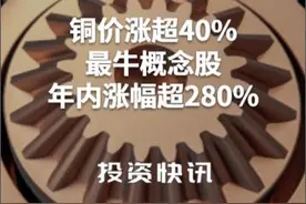 铜价涨超40% 最牛概念股年内涨幅超280%视频封面
