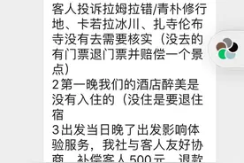西藏小团游变糟心自助行还不准差评？马蜂窝：如属实处罚商家图片