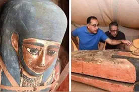 埃及考古学家又发现大量2500年前石棺，位于古埃及王国首都所在地图片