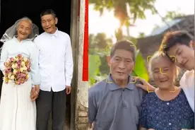 孙子借新娘头纱为八旬爷爷奶奶补拍婚纱照：拍到后面奶奶想哭了视频封面
