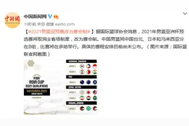 国际篮球协会：2021男篮亚预赛改为赛会制图片