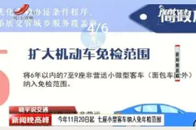 【晓宇说交通】2020年11月20日起 七座小型客车纳入免年检范围视频封面