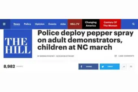 美大选前又爆发抗议，警方向示威者喷射胡椒喷雾：数名儿童呕吐，一女子“当场抽搐”图片