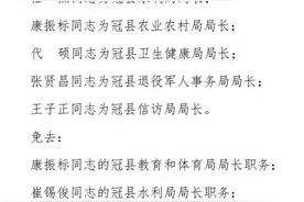 山东两地最新人事任免，涉一名副市长、多名局长图片