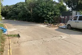 网友反映银湖山郊野公园的绿道人车混行、路面损坏严重，相关部门回应图片