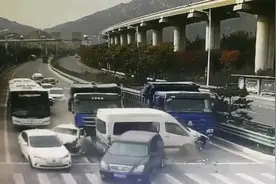 七车受损一人受伤！又是大货车！现场视频太揪心…图片