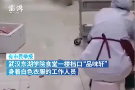 武汉东湖学院回应“食堂工作人员用脚洗菜”：相关人员被辞退，管理人员被停职图片